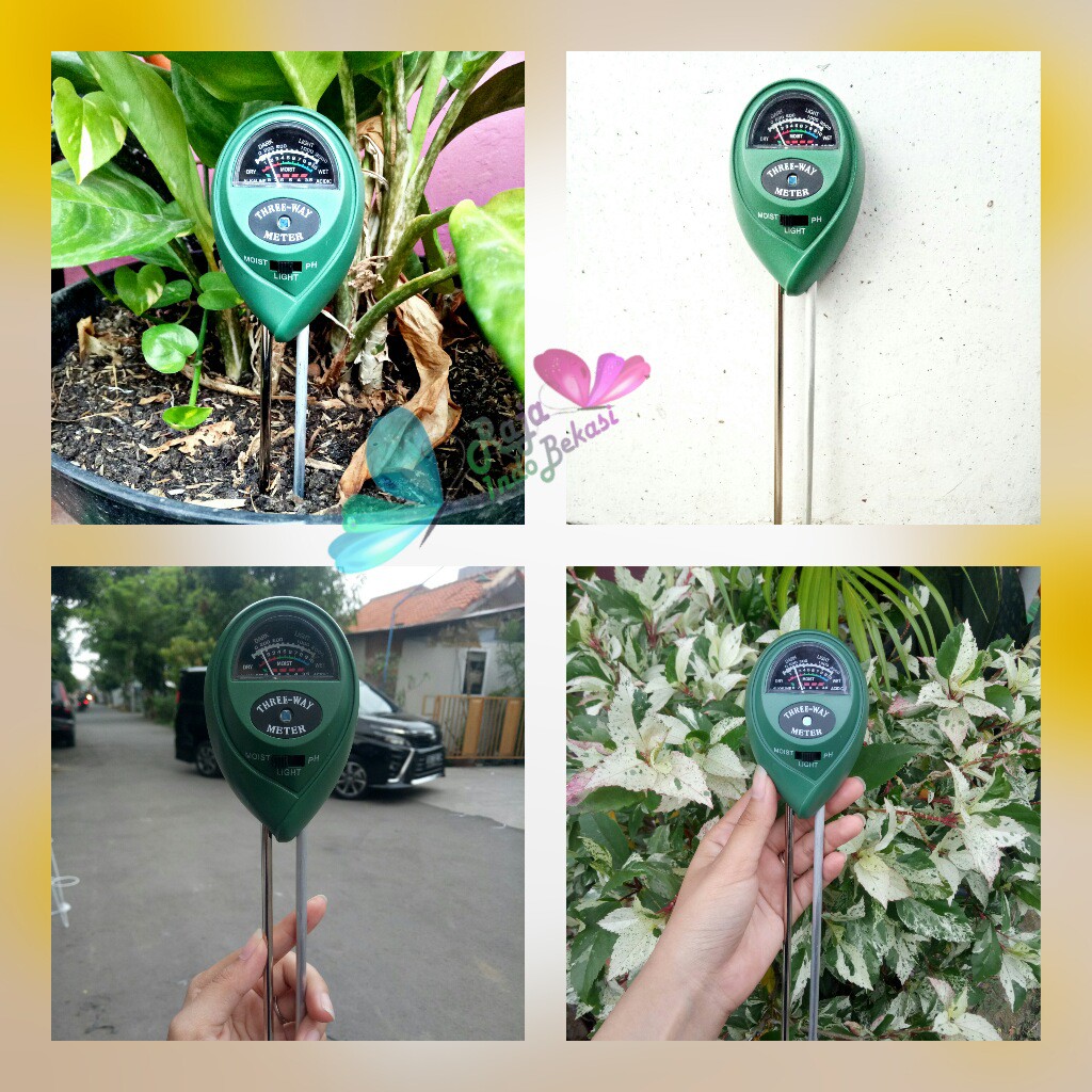 Soil Analyzer Moisture Meter 3 In 1 - Ph Meter - Light Meter Alat Ukur Ph Moisture Sunlight Tanah