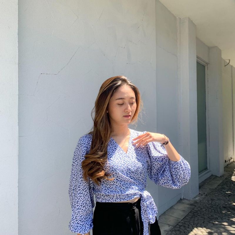Loly Wrap Top/Crop Top Wanita/Atasan Wanita /Atasan Wanita Rayon