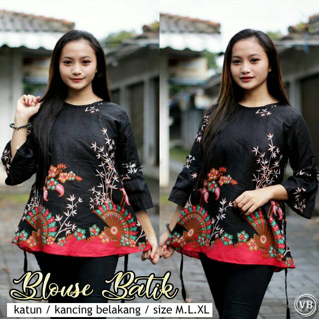 GROSIR BLOUSE BATIK ,ATASAN BATIK WANITA