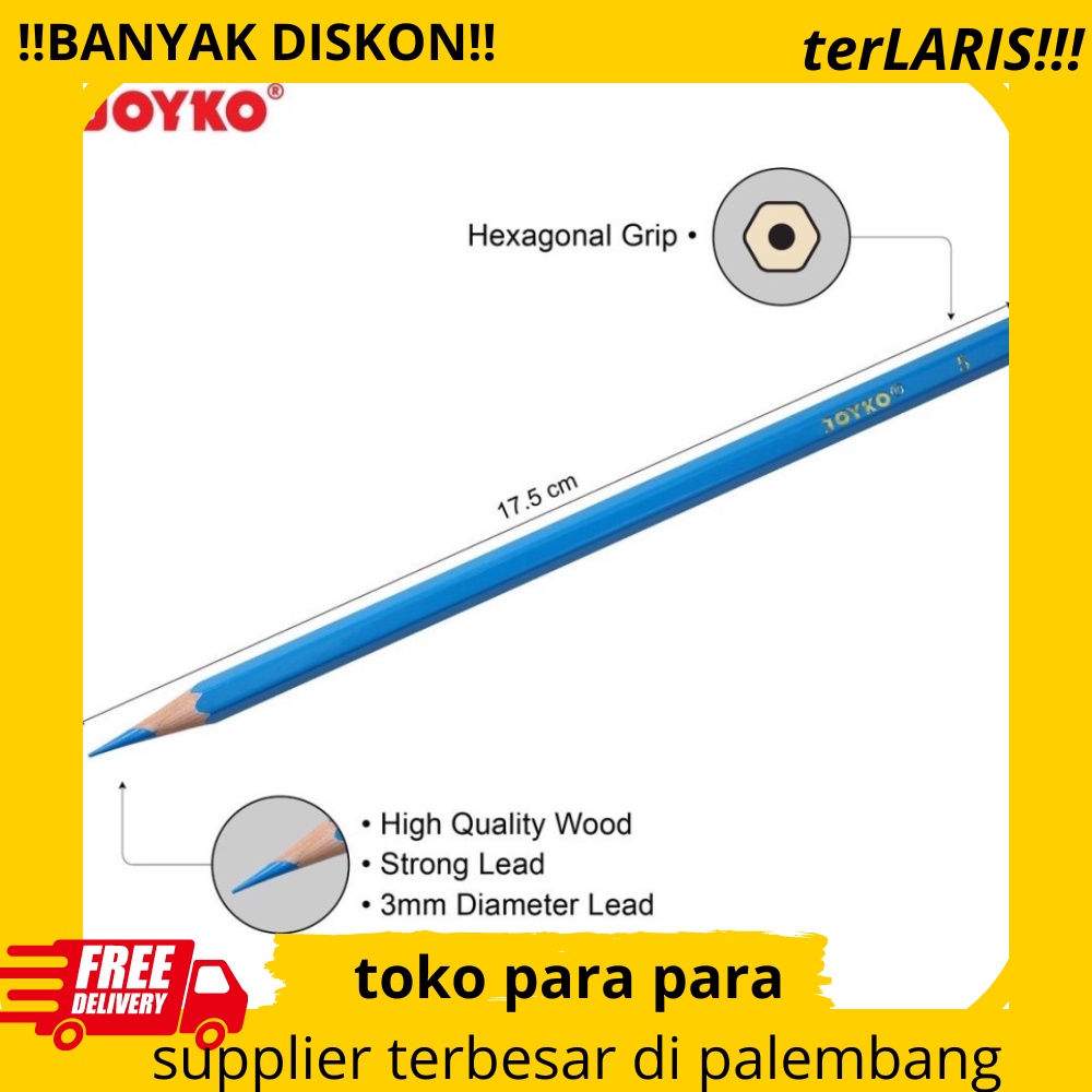 

PENSIL WARNA 12 WARNA JOYKO PANJANG MURAh
