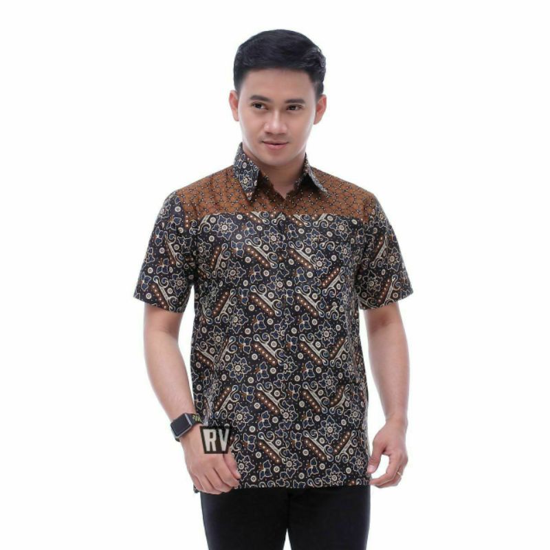 Kemeja hem batik printing m l xl