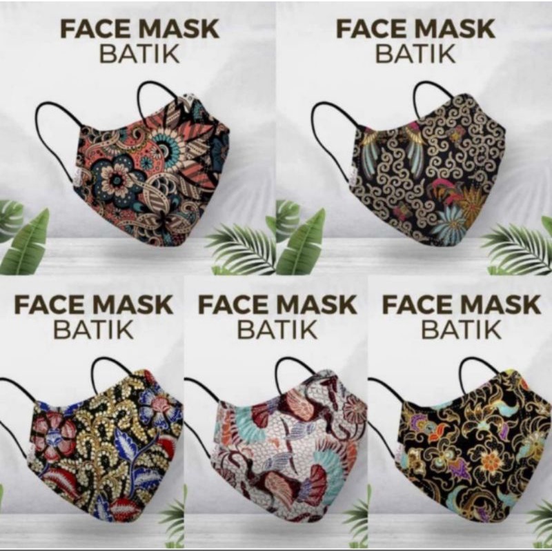 Masker Duckbill Batik Motif 3Ply Earloop - Masker Medis Duckbill Disposable Surgical Mask