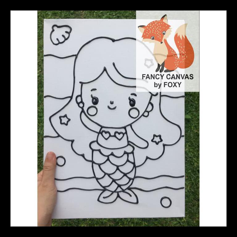 

Banting Harga Kanvas Lukis Anak Gambar Mermaid Simple / Putri Duyung Peralatan Melukis Murah