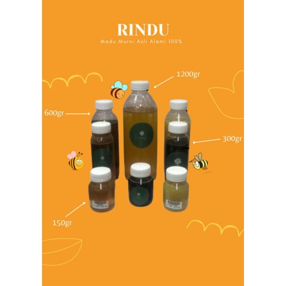 

Madu Asli Murni Rindu 150gr dan 300 Gram