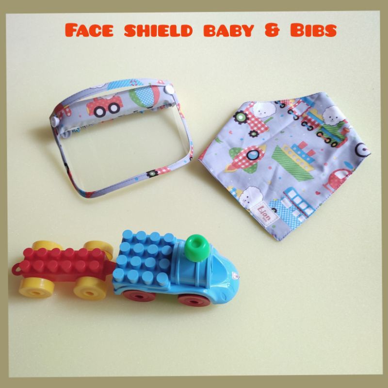 Set Face shield baby &amp; Bibs / slabber