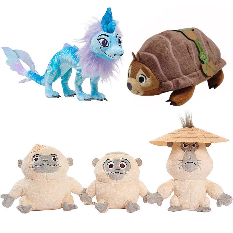 45cm Boneka Raya And The Last Dragon Plush Tuk Tuk Chattering Ongis Monkey Dyan Pan Uka Toys Mainan