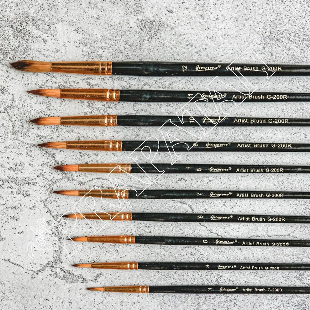 

Kuas Lukis Giorgione Round / Flat Brush Set G-220F / G-200R / G-5400R (KODE 383)