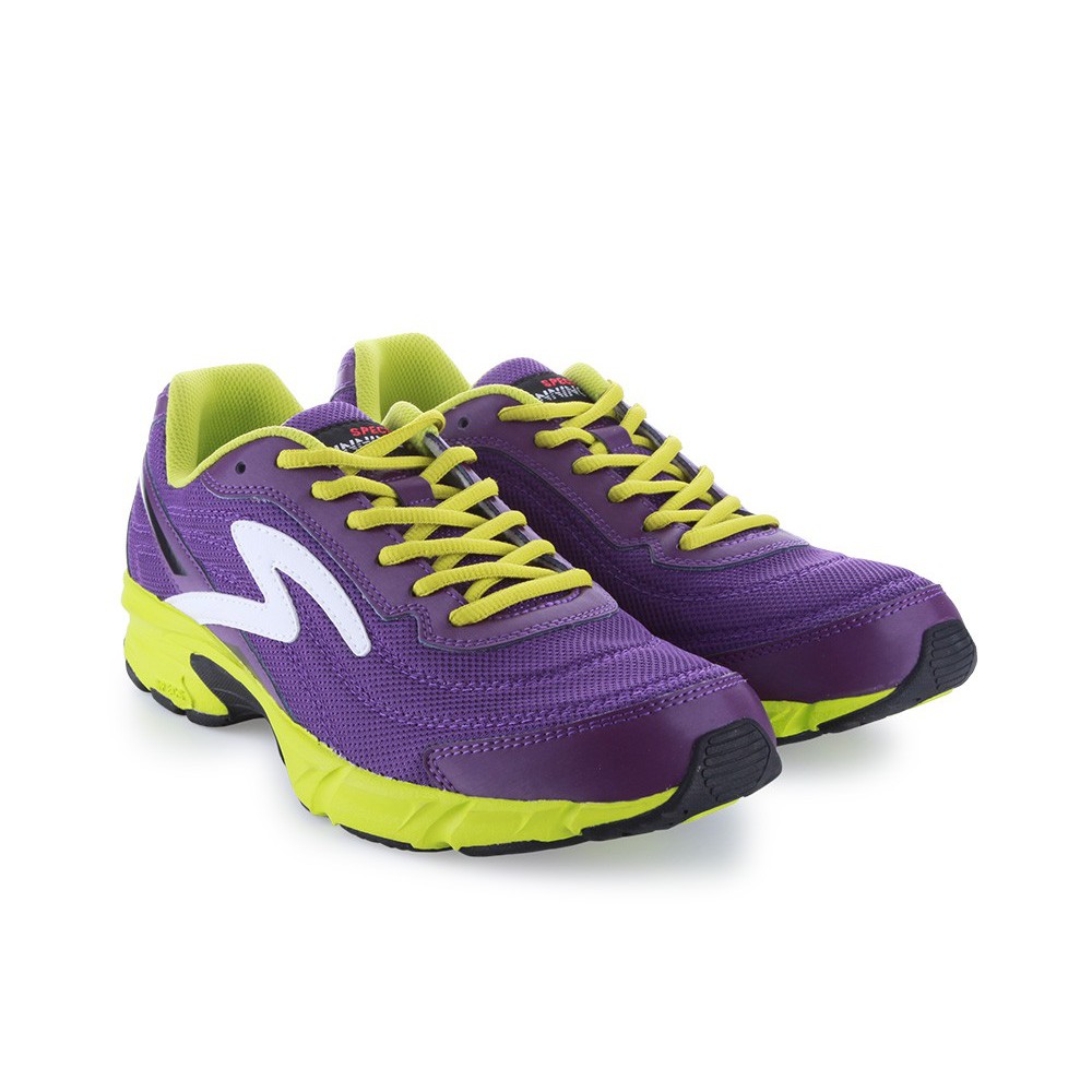 Sepatu Running Specs 200449 Cartenz Deep Purple Toxic Green White