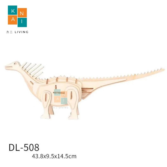 BISA COD 3D Puzzle Kayu Mainan Edukasi Wooden Puzzle 3D Dinheirosaurus Dino TERBATAS