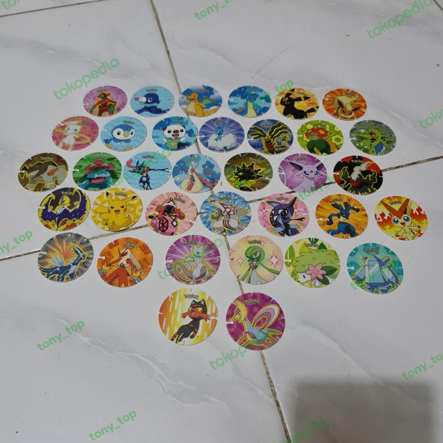 Pokemon Tazos Coin Spin Chiki 2021 Mainan Anak Koleksi Pikachu Per Pc