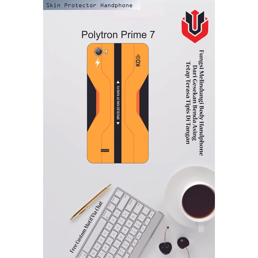 Isi 2pcs Garskin Hp Polytron Prime 7 Motif dkd - Free Custom Motif via Chat
