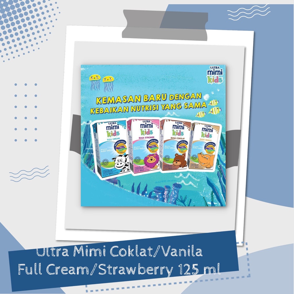 

Susu Ultra Mimi Coklat/Strawberry/Vanila/Full Cream 125ml/ Ultra Mimi 125 ml Coklat/Strawberry/Vanila/Full Cream/ Susu Ultra Mimi