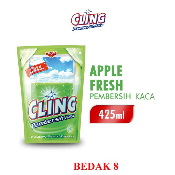Cling Pembersih Kaca Pouch 425 ml