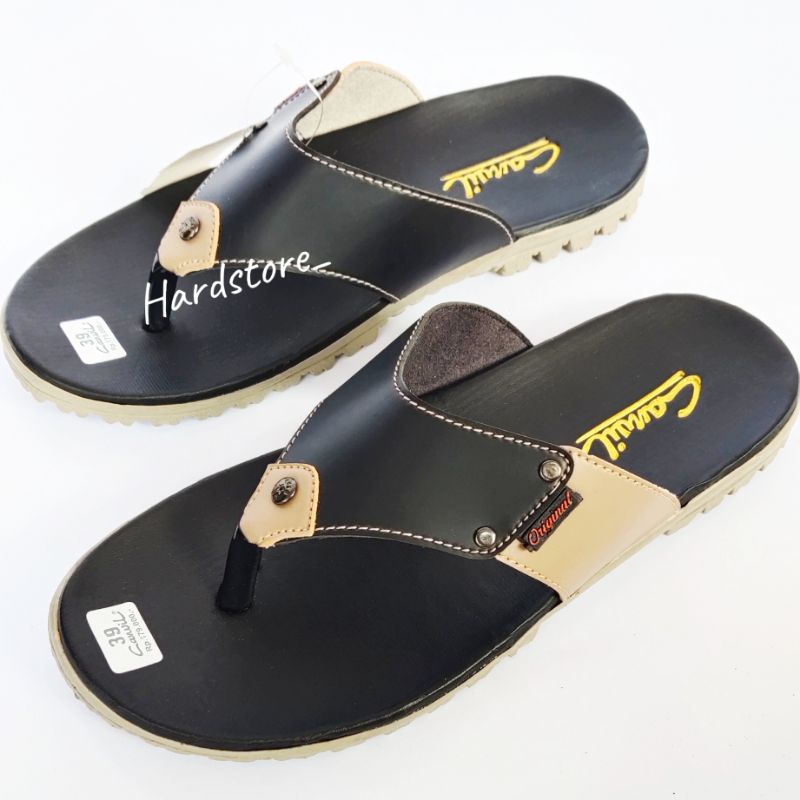 Sandal Kulit japit Casual (CCC) Sendal Santai Pria Kualitas terbaik  39-43