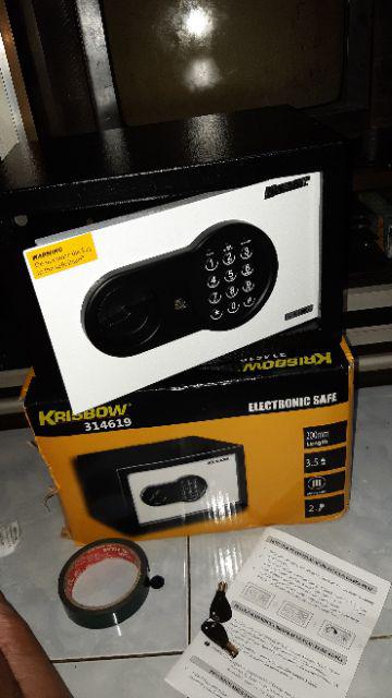 Krisbow Brankas 20et-1/2 - Hitam / Brankas Uang Digital Safe Box / Brankas Mini