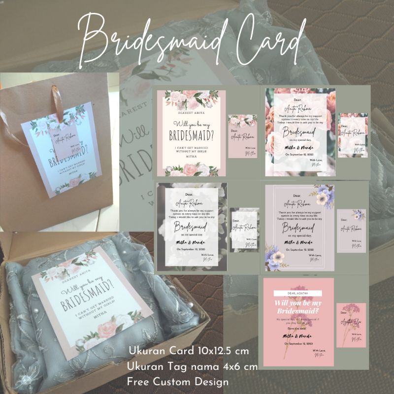 [BRIDESMAID CARD] Kartu Bridesmaid