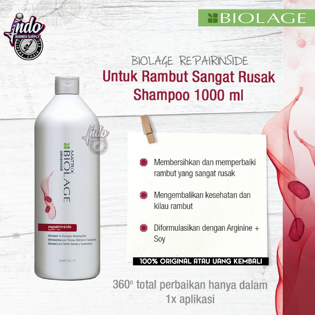 Matrix Biolage Repairinside Shampoo 1000ml / Shampo Rambut Rusak