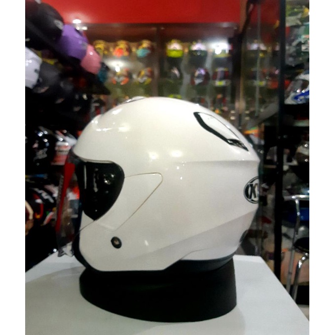 KYT Kyoto R Solid White / Kyoto R Putih Original kyt-3