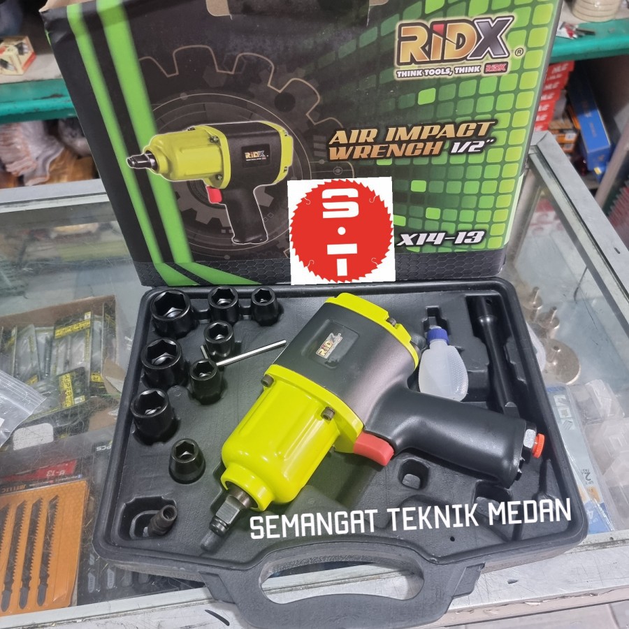 X14-13 BOR AIR IMPACT WRENCH BUKA ALAT BUKA RODA ANGIN BAN 1/2" RIDX