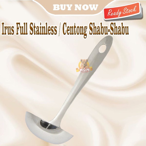 Irus FULL Stainless Steel ANTI KARAT 90cc sendok shabu2 centong kuah