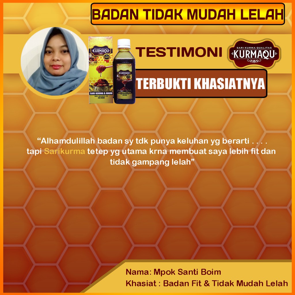 Obat Penggemuk Badan - Suplemen Untuk Naikin Berat Badan - Vitamin Sari Kurma dan Madu Untuk Menaikan Berat Tubuh Gemuk Anak 1 2 3 4 5 6 7 Tahun - Kurmaqu Sari Kurma dan Madu 100% Asli Original