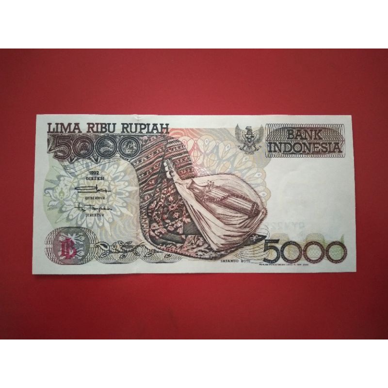 Uang Kertas Kuno 5000 rupiah seri SASANDO