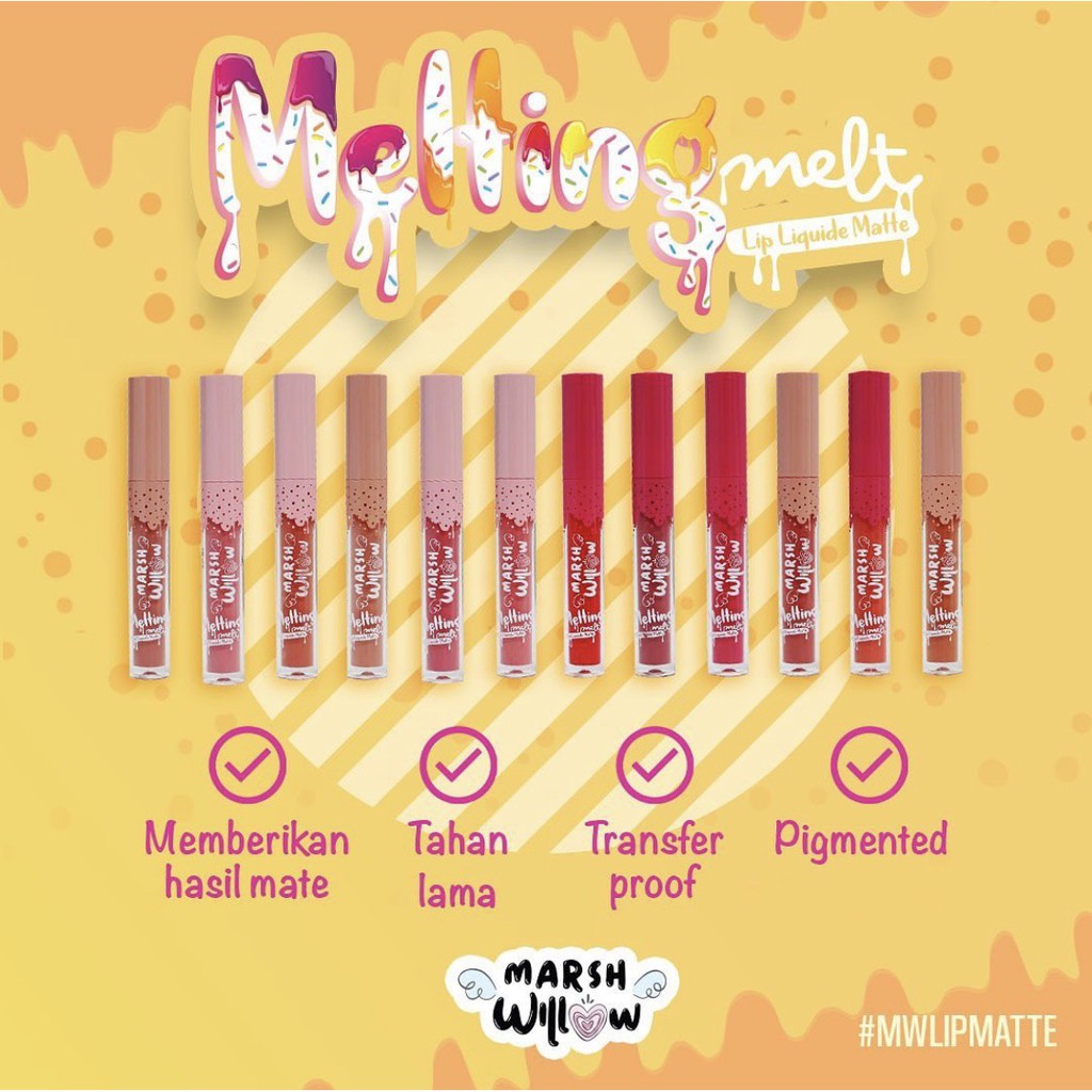 MARSHWILLOW Melting Melt Lip Liquid / Matte Lip Cream by NATASHA WILONA