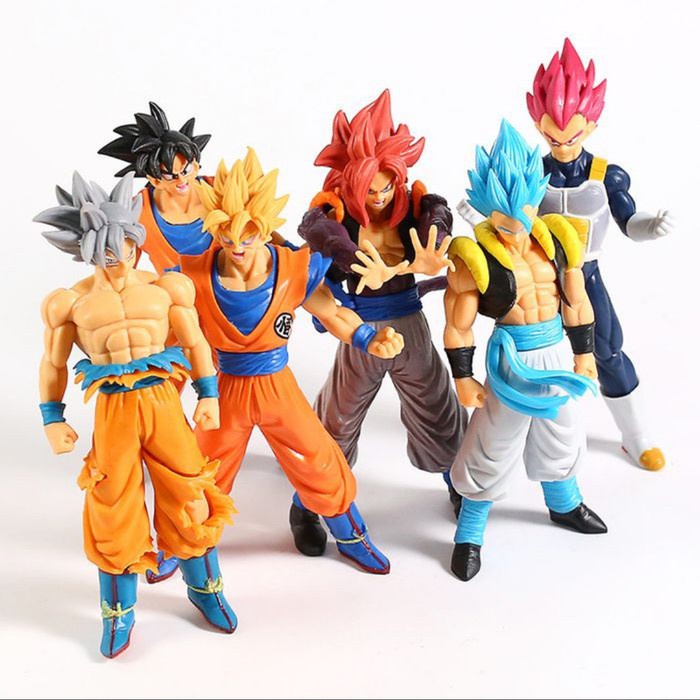 Action Figure Model Anime Dragon Ball Z DBZ Son Goku Vegeta Gotenks Broly Bahan PVC Ukuran 18cm