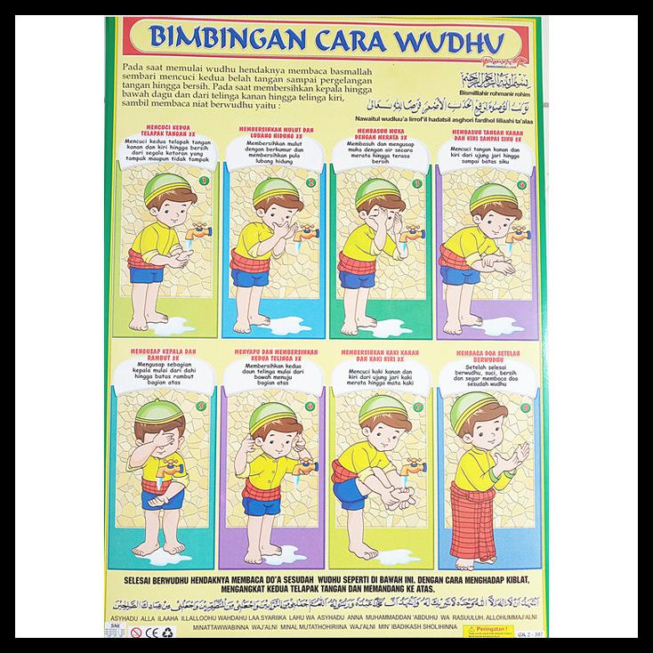 

Poster Edukasi Anak Pengenalan Belajar Ambil Air Wudhu