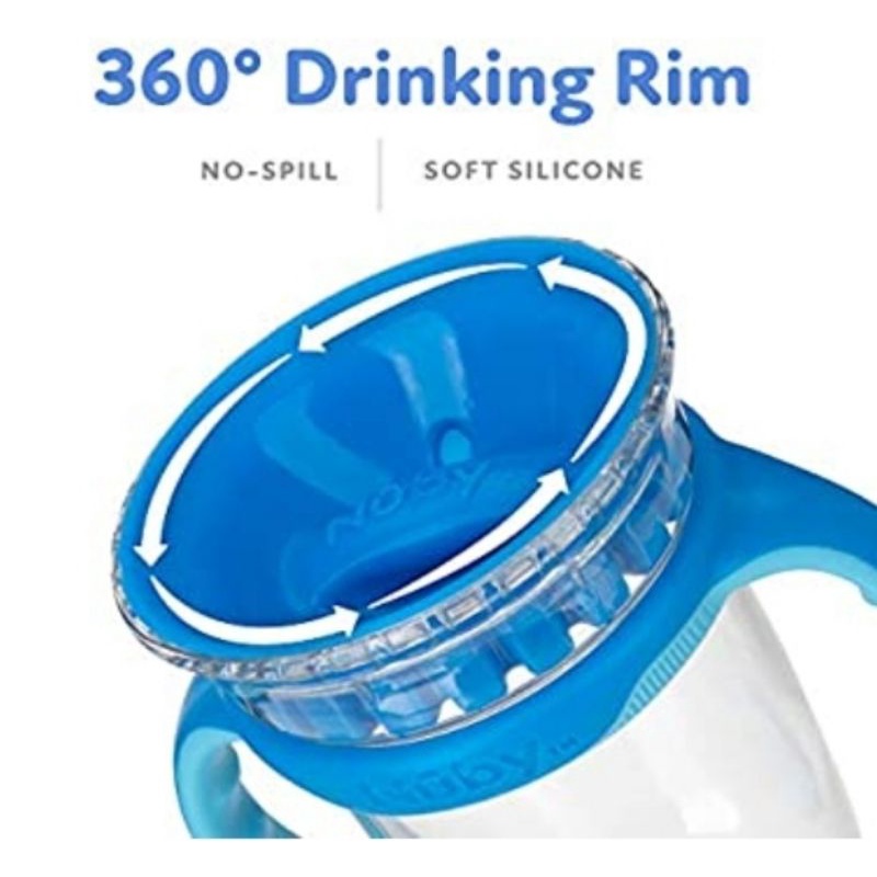 Gelas Minum Anak Anti Tumpah Nuby Tritan Smart Cup Bottle Nuby Sippy Cup Sip Cup Nuby 360 Miracle
