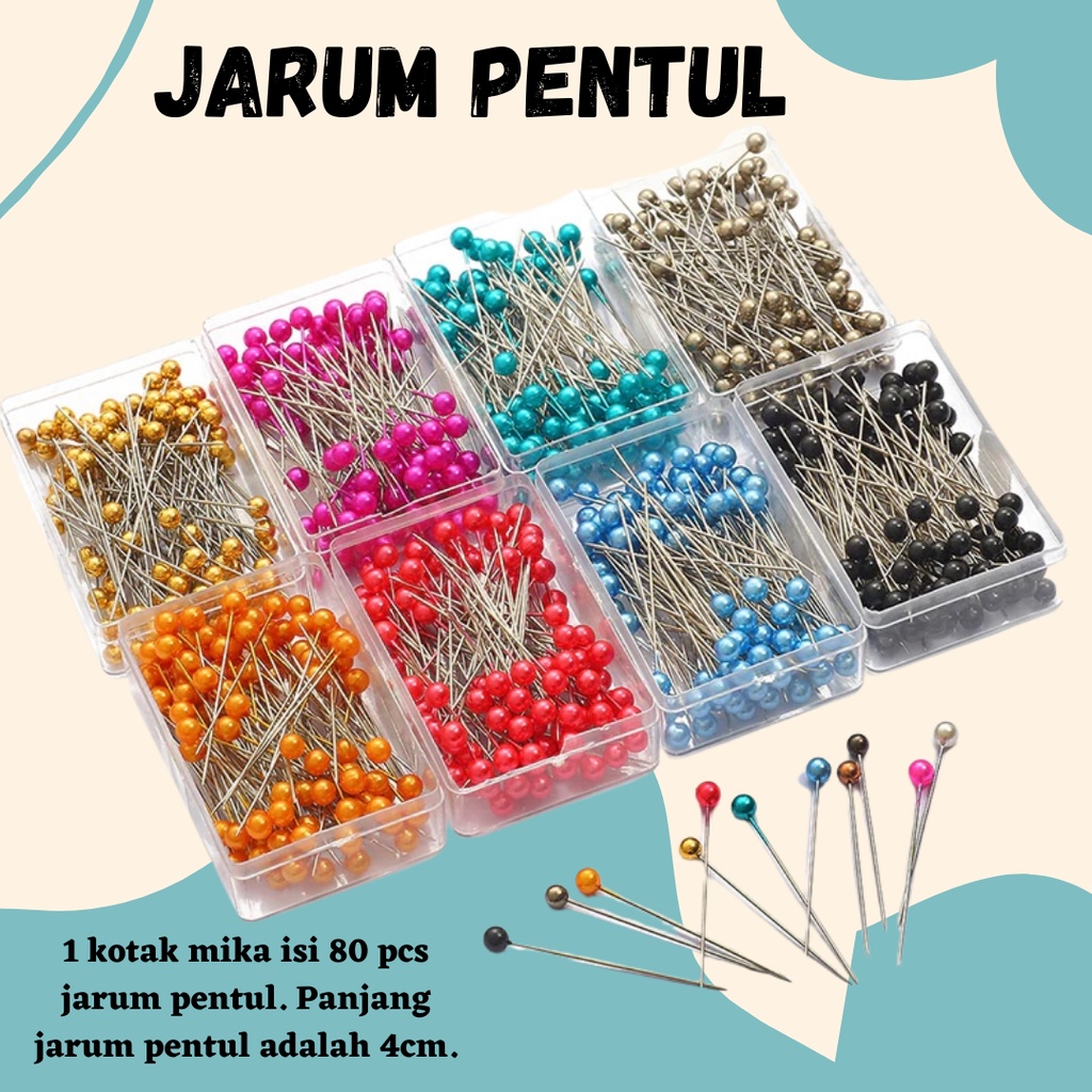 SERBAGUNA!! Jarum Pentul Premium Newey Isi 1 Kotak 80Pcs WarnaWarni