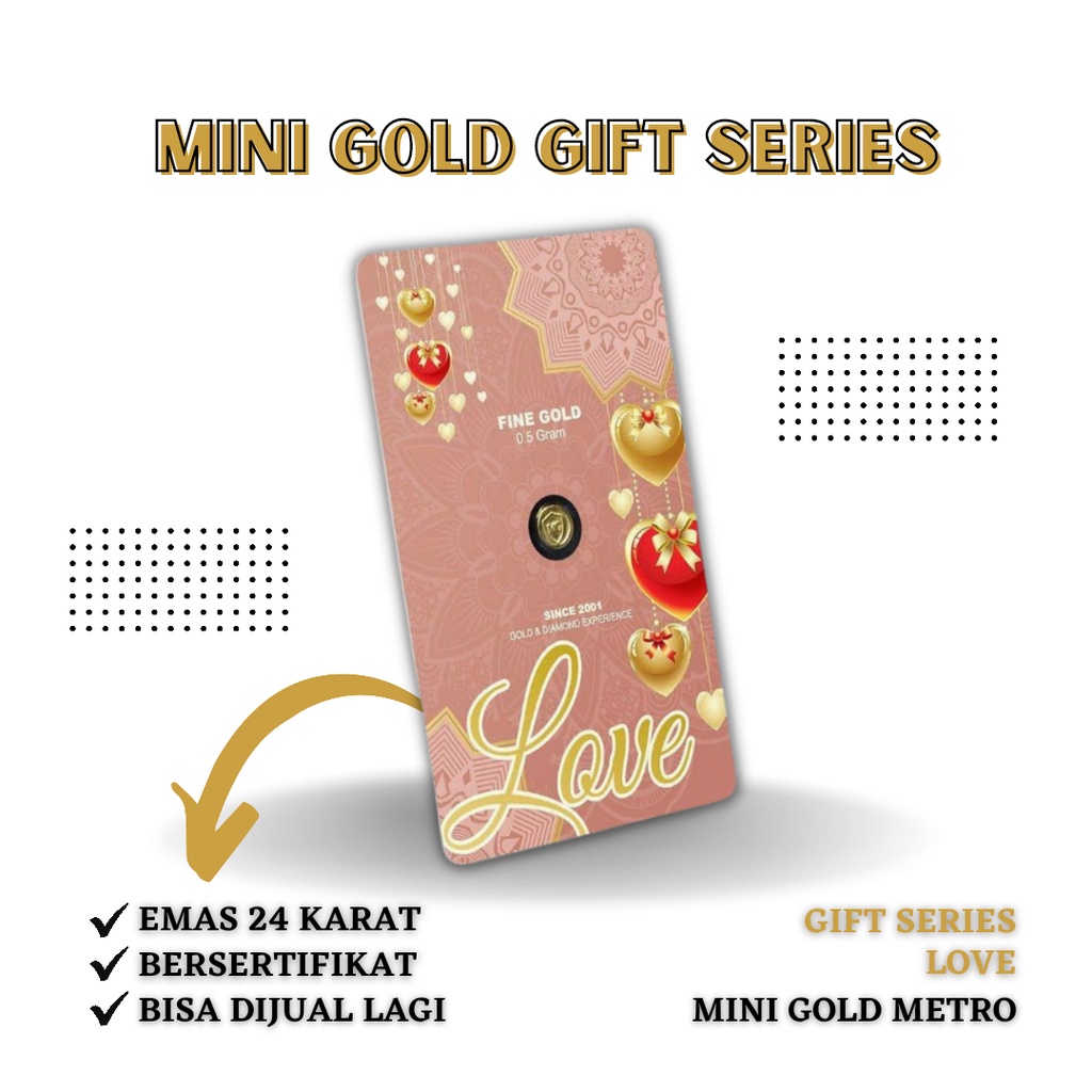 Mini Gold Gift Series Love 0,1 0,25 0,5 gram