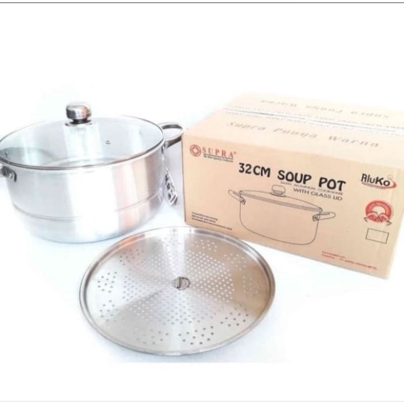 Panci Steamer 32cm Soup Pot SUPRA