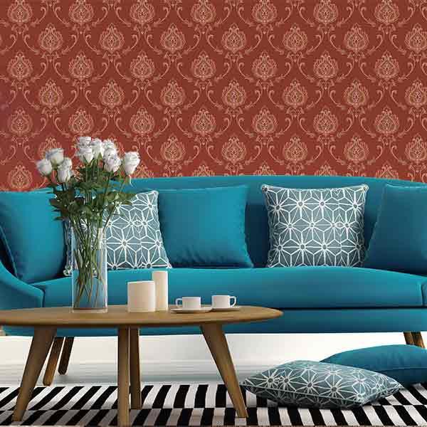 WALLPAPER DINDING  KLASIK BATIK  MERAH Shopee Indonesia