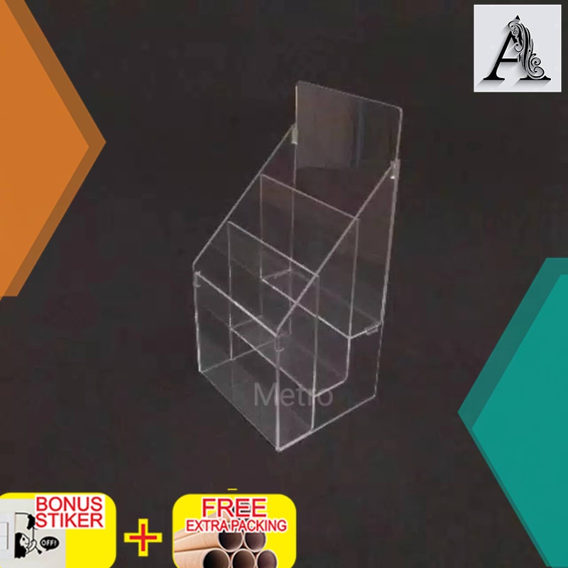 Terlaris Akrilik brosur F4/tempat brosur akrilik