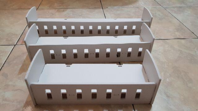 Rak Dinding Minimalis 1set Isi 3pcs Bonus6 Stiker Kupu2