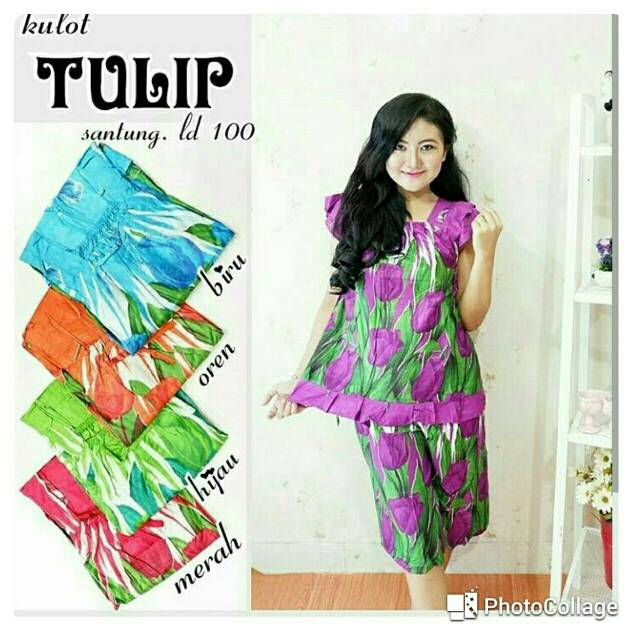 Kulot motif bunga tulip
