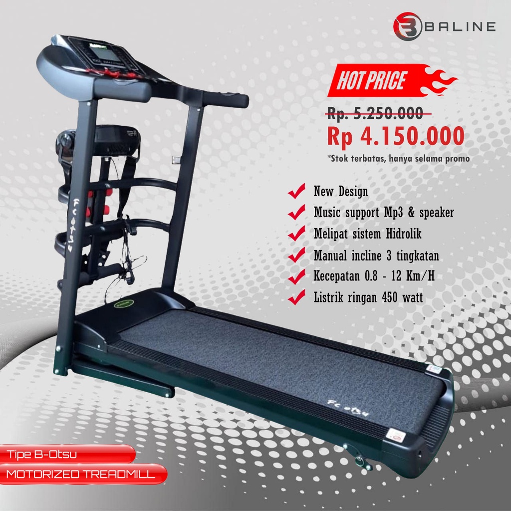 Treadmill Listrik Alat Fitness Olahraga Dan Gym Treadmill Murah Tipe Otsu Free Ongkir Kota Semarang Shopee Indonesia