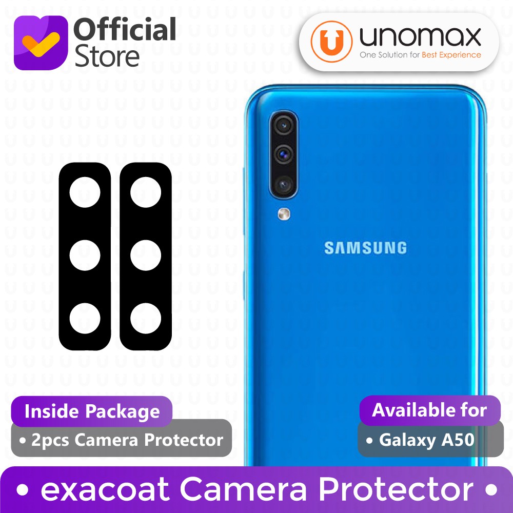 Exacoat Samsung Galaxy A50 Camera Protector Matte Black (2pcs)