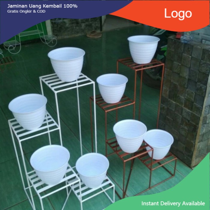 rak tanaman standing pot tinggi 60 cm