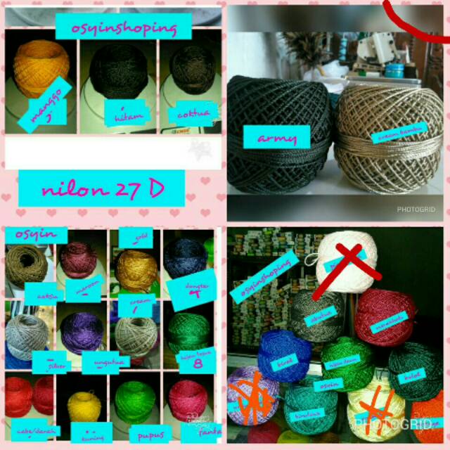 Benang rajut nilon 27 D