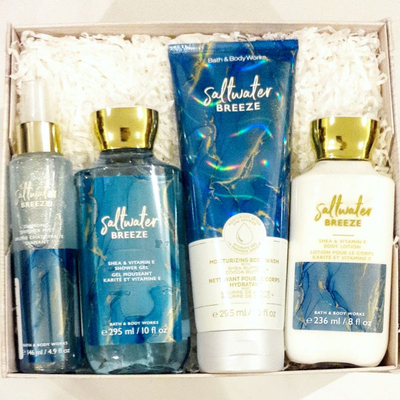 BBW SALTWATER BREEZE GIFT SET PAKET BATH &amp; BODY WORKS