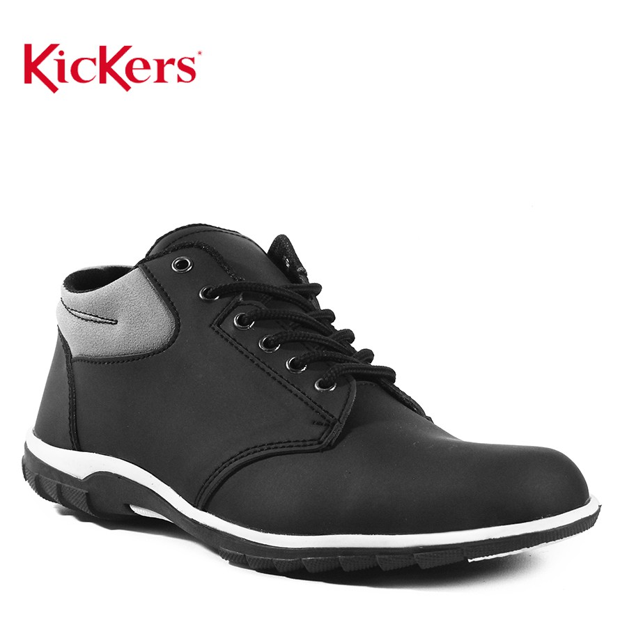 Sepatu Kasual Pria Kickers WR Hitam Formal Kerja Kantor Fashion Cowok Kikers - Bayar Di Tempat COD