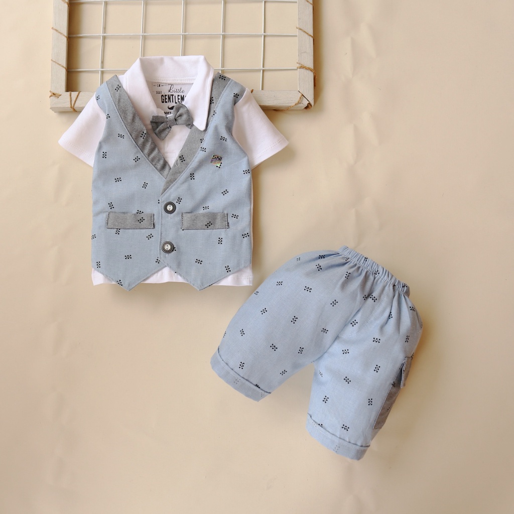 Smart Parents - Setelan Baju Kemeja Tuxedo dan Celana MIKE SET Pakaian Pesta Fashion Kondangan Anak 