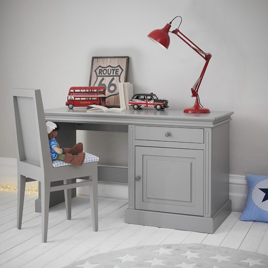 MEJA BELAJAR COWOK/SET KURSI BELAJAR ANAK/MEJA KAYU WARNA GREY KEREN