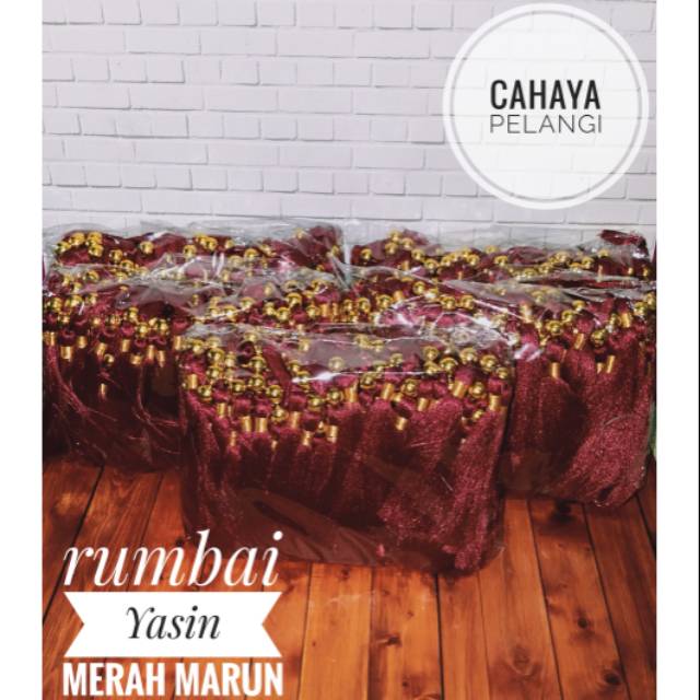 

Isi 100 pcs Pita rumbai Yasin *MARUN*