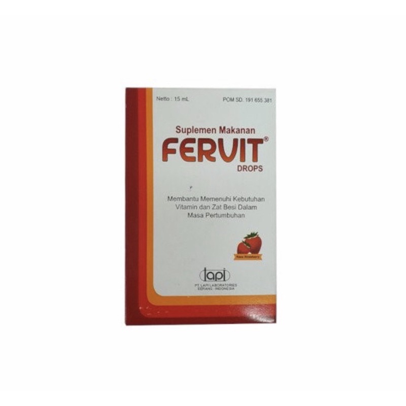 Fervit drop 15 ml ( vitamin penambah darah bayi )
