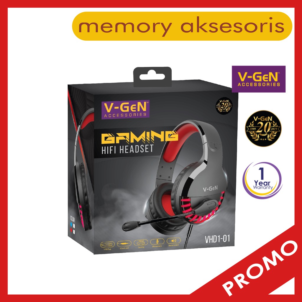 VHD1-01 Headset Gaming V-GeN HIFI Sound VGEN