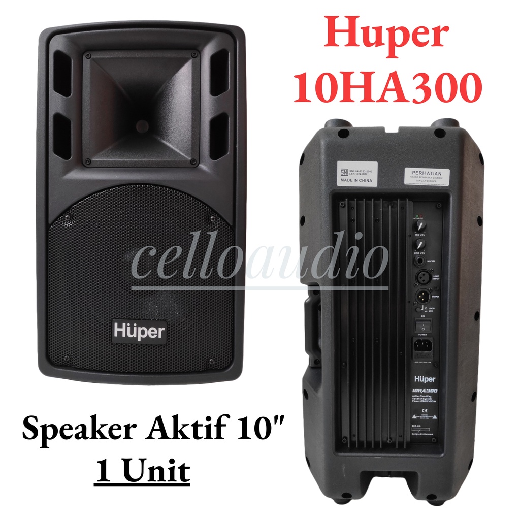 Speaker Aktif 10 Inch Huper 10HA300 (Satuan) Active Speaker 10"