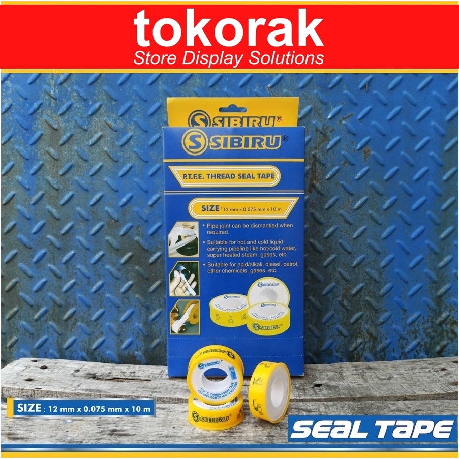 SEAL TAPE SIBIRU 1/2 INCH 10 METER - ISOLASI KRAN - ISOLATAPE PIPA